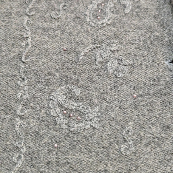 Vintage Jantzen Wool Hand Beaded Cardigan Sweater XL Artsy - Picture 5 of 8